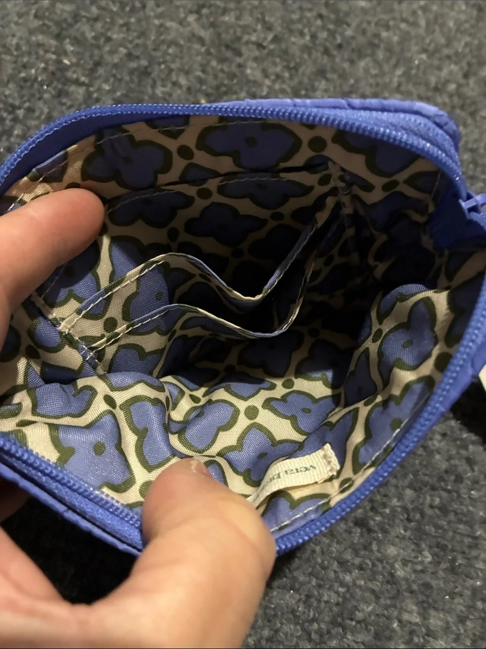 👜 NWT Vera Bradley BAJA BLUE Essential Zip Wristlet